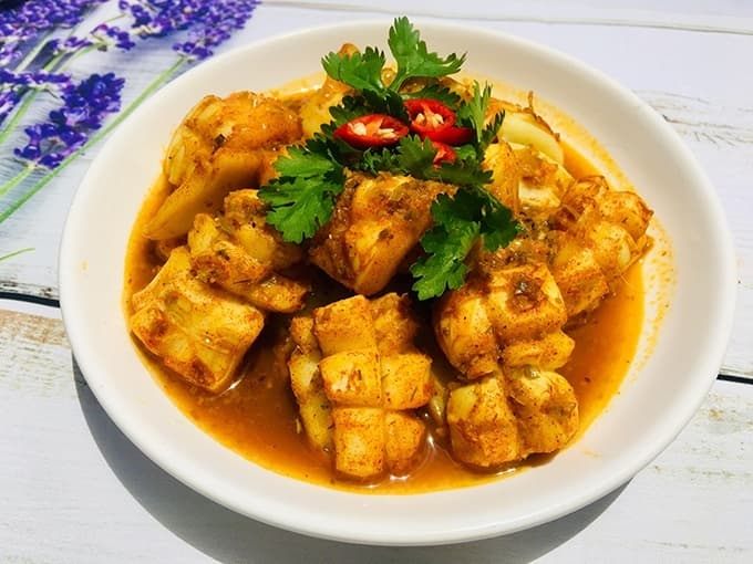 'Trói' ông xã bằng món mực xào cà ri giòn ngon thơm nức