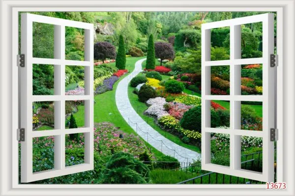 Tranh dán tường cửa sổ - Vẻ đẹp tinh tế cho không gian của bạn
