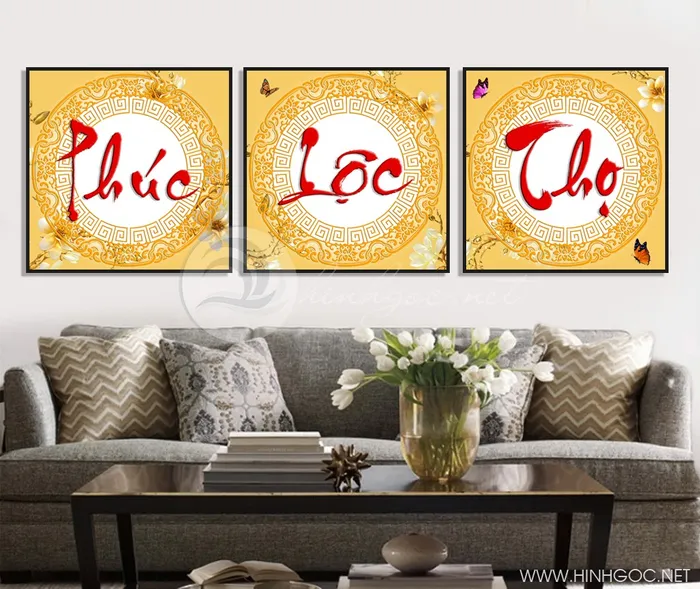 Tranh chữ Phúc, Lộc, Thọ, ý nghĩa, cách treo hợp phong thủy hút tài lộc