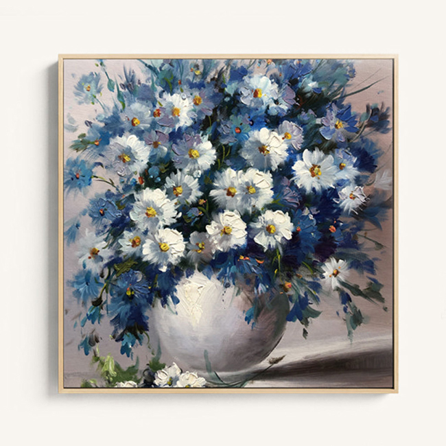 Tranh hoa cúc treo tường đẹp, ấn tượng nhất, Ý nghĩa tranh hoa cúc trong trang trí