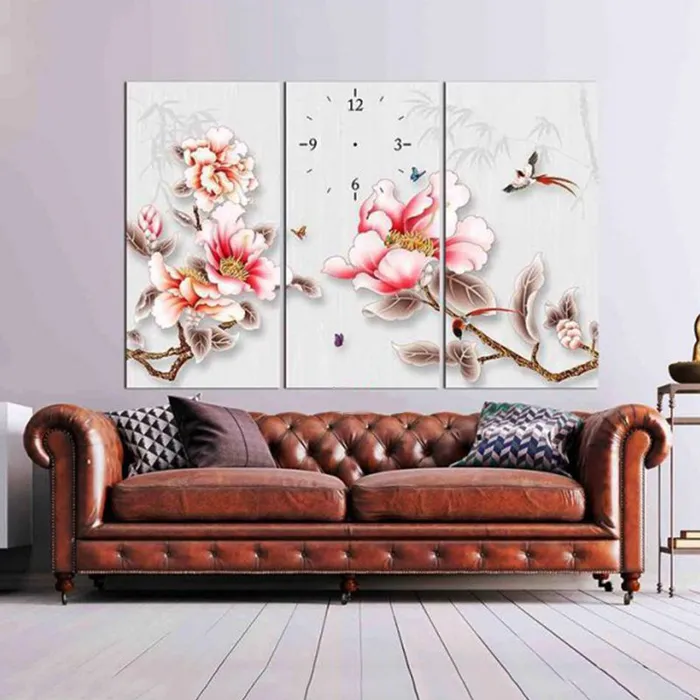 Tranh đồng hồ đính đá